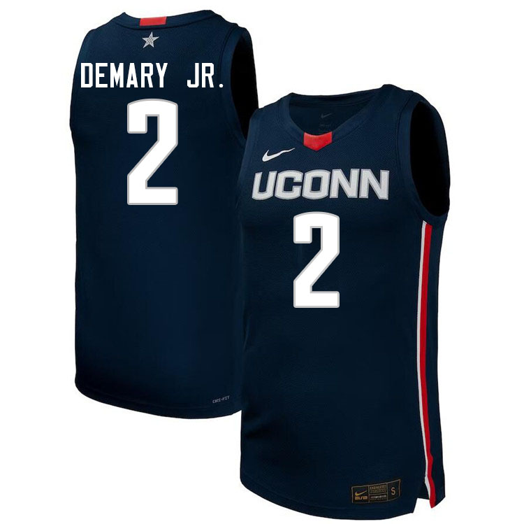 Uconn Huskies #2 Silas Demary Jr. College Basketball Jersey Stitched-Alternater Navy
